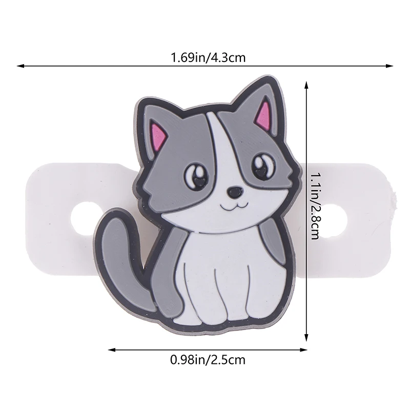 1/6/8 قطعة الكرتون القط تنس الاهتزاز المثبط سيليكون امتصاص الصدمات لتقليل مضرب التنس المخمدات التنس اكسسوارات