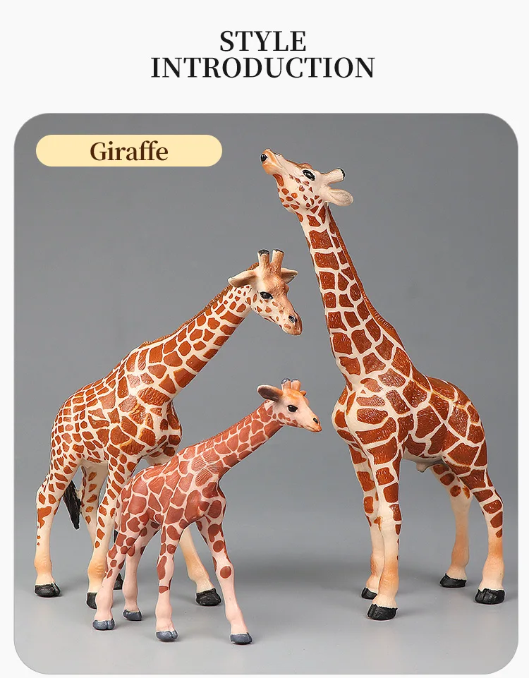 African Wildlife World Giraffe Set – Lernspielzeug mit Tiermodellen, Actionfiguren für Kinder, Simulations-Lernspielzeug – Detail 3