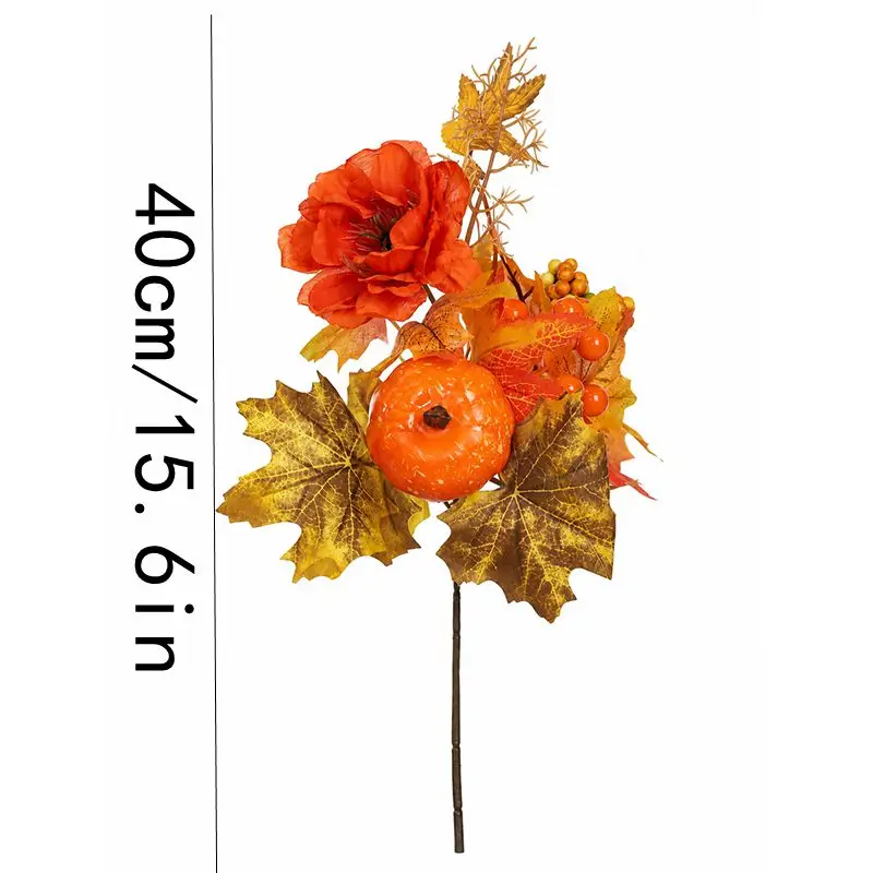 2026 Herbstdekoration Künstliche Herbstblumen Kunstseiden-Rosen-Sonnenblumen-Bouquet für Heim-, Hochzeits-, Garten- und Tischdekoration – Detail 11