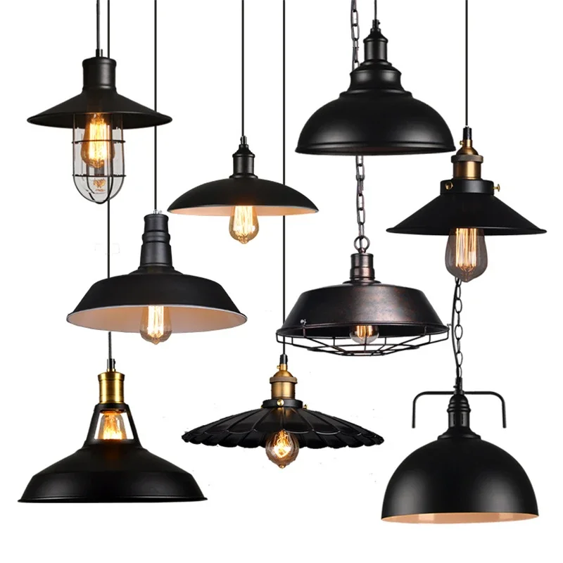 

Different kinds Retro Industrial Wind Pendant light Creative E27 Iron Pot pendant lamp Hanging Light for Restaurant Coffee Bar