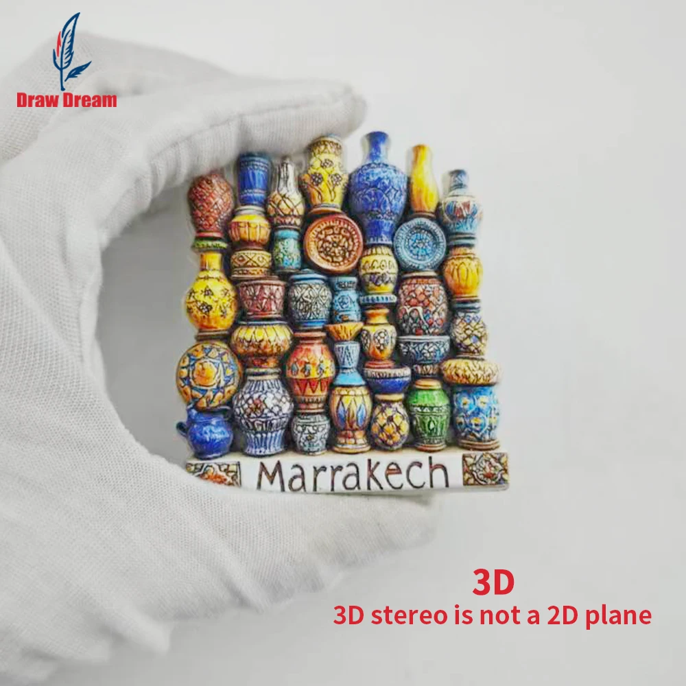 1Pc Marrakech Fridge Magnet, World Travel Souvenir Collection, Suitable for Home and Office Decoration, Personalized Exclusive Travel Souvenir Magnetic Fridge Magnet, Home Decoration, Kitchen, Room, Office, Cabinet Crafts, Gifts, Holiday Souvenirs, Exquisite Small Gifts