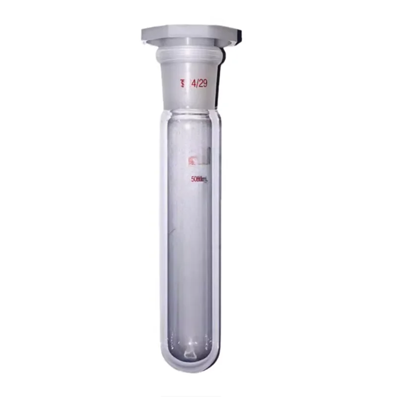Standard ground glass reaction test tube thick wall round bottom