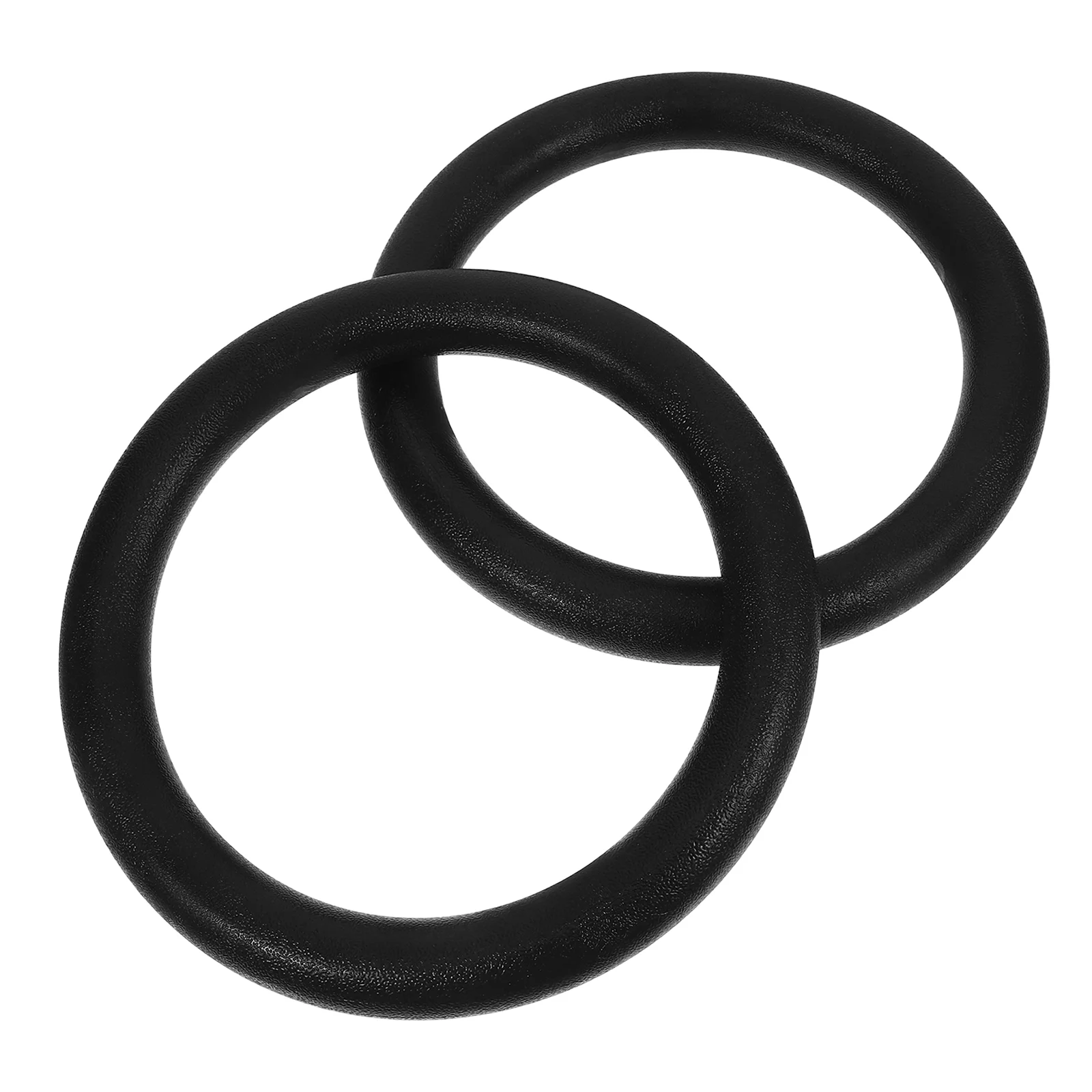 

2PCS Replacement Fitness Rings Plastic Gymnastic Ring for Strength Bodyweight Training Cross-Training Workouts (Black)