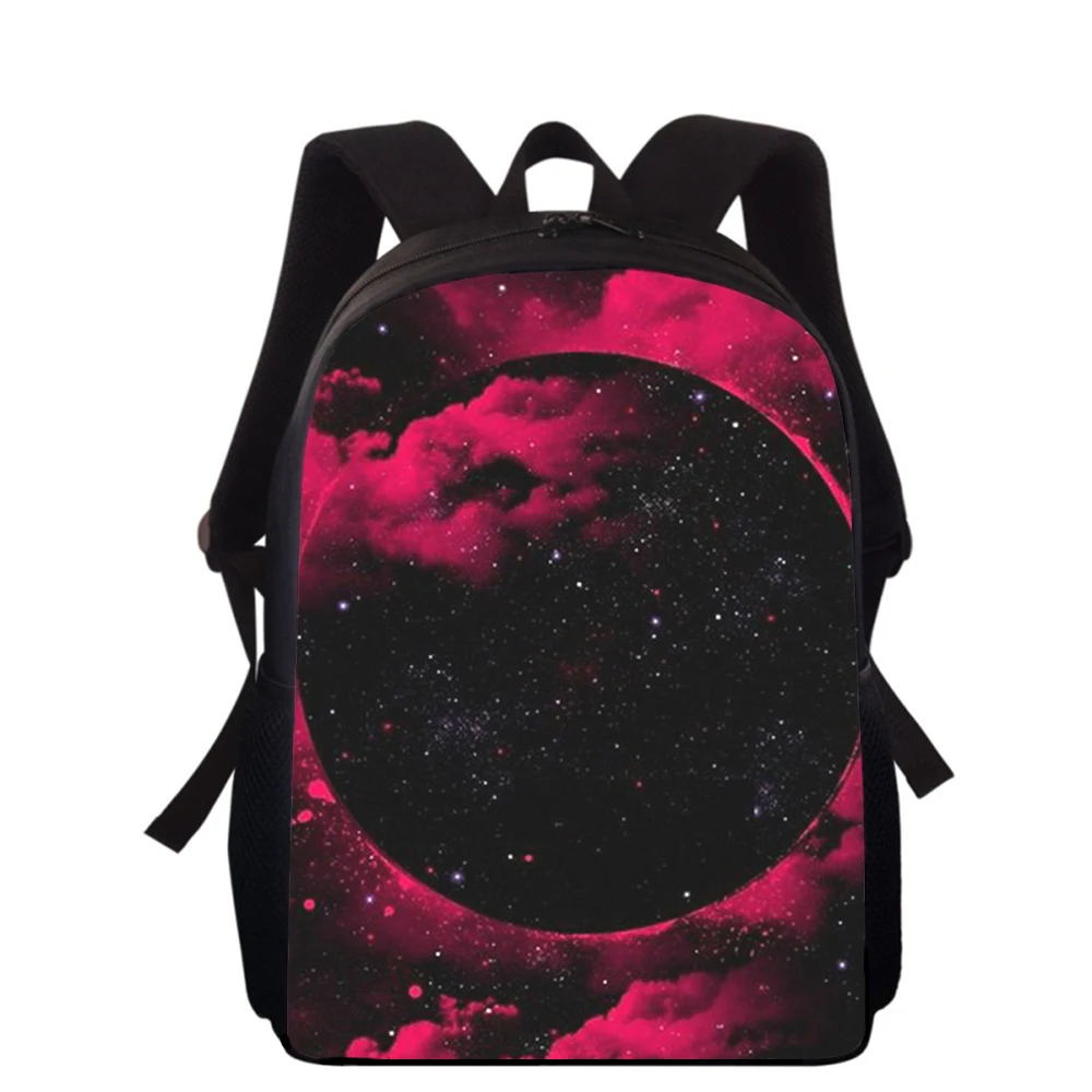 Mochila con estampado 3D de art moon para niños y niñas, morral escolar de 16 pulgadas para libros