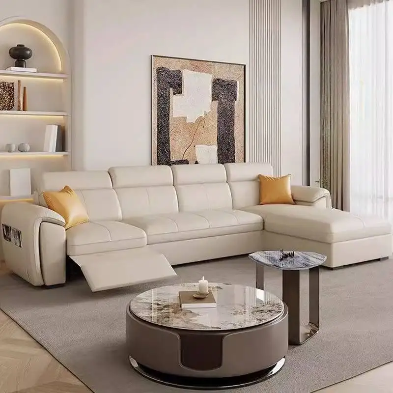 

Beige Design Electric Recliner Sofas Cheap China Luxury Modern Living Room Sofas Quality European Divano Soggiorno Furniture
