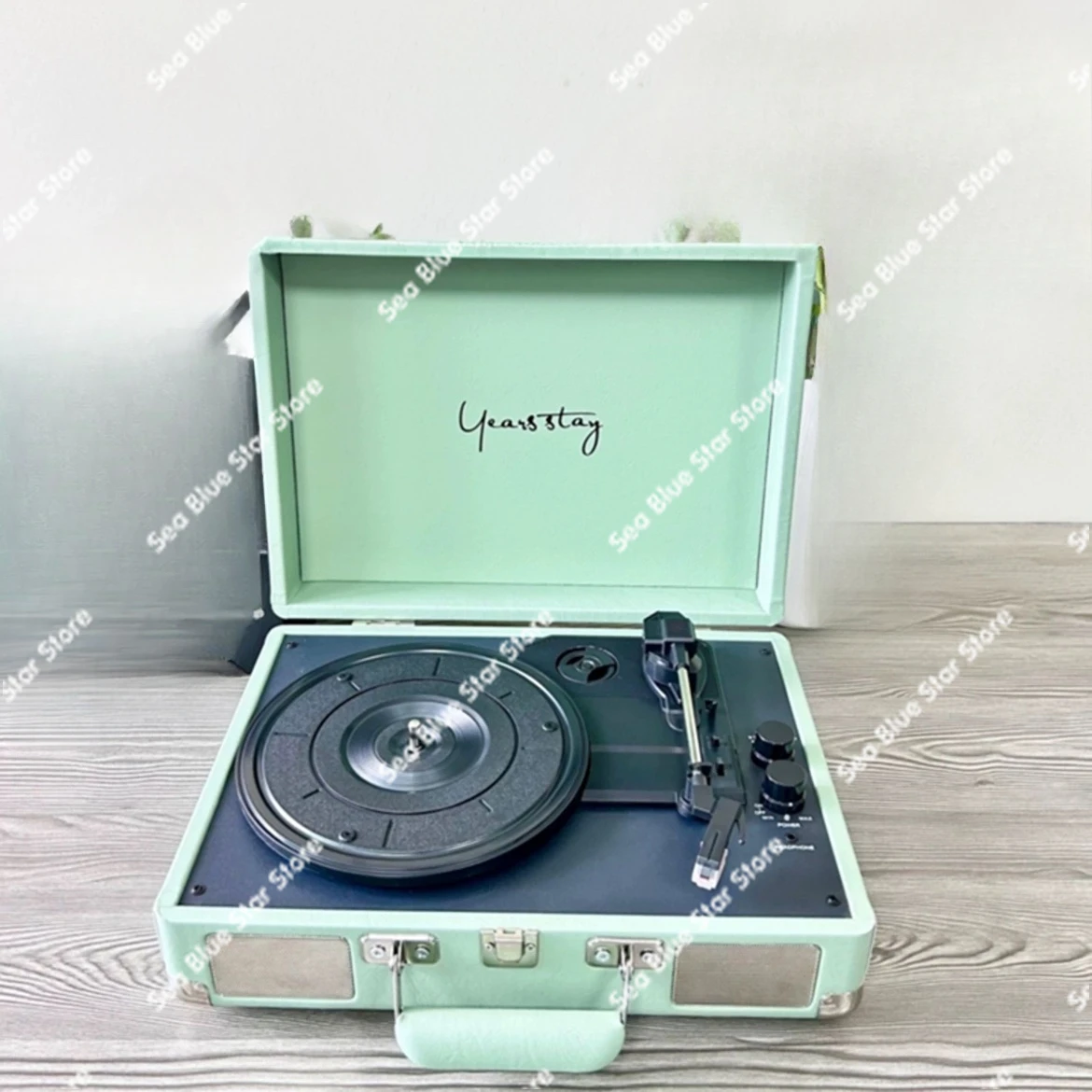 

Vinyl record player retro phonograph stereo integrated bluetooth speaker living room wedding housewarming birthday gift