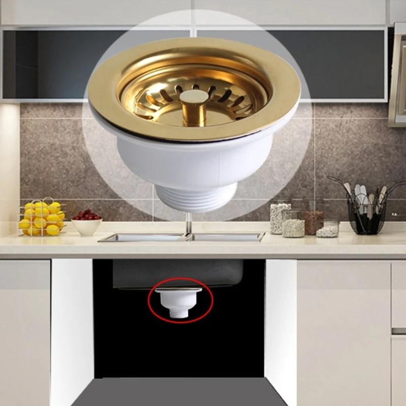 

Kitchen Sink Drain Strainer With Removable Receiver Basket Sparklingwine Bronze Color Contests Leading Brands Permanent 304 M4YD