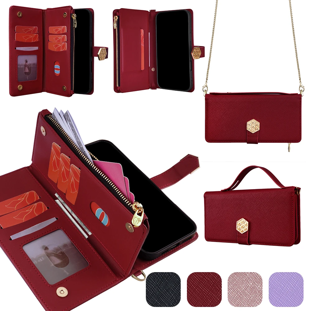 

Luxury Shockproof Zipper Purse Leather Flip Multi-Functional Phone Cover for Xiaomi Redmi Note 10T 10S 10 Pro Max Lite 10A 10C