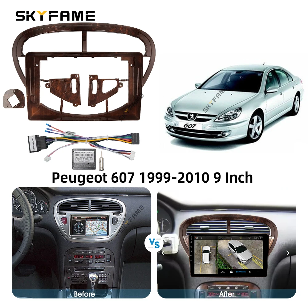 SKYFAME إطار السيارة فآسيا محول Canbus صندوق فك أندرويد راديو داش تركيب لوحة عدة لبيجو 607
