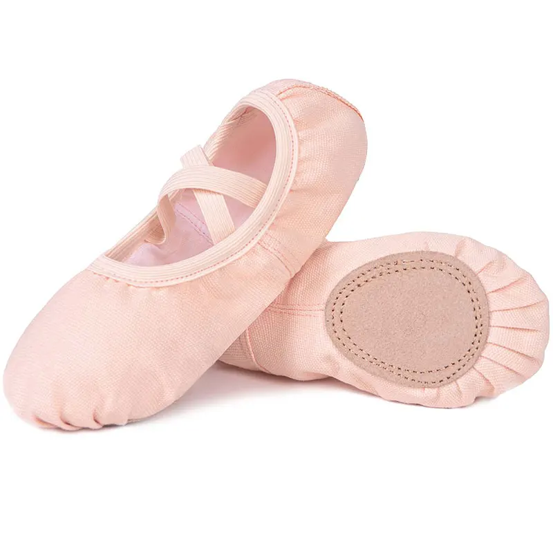 الفتيات أحذية الباليه اليوغا النعال ملابس رقص الجمباز للأطفال الجمباز الرقص ممارسة سبليت وحيد لا حاجة إلى ربط (طفل صغير/طفل كبير