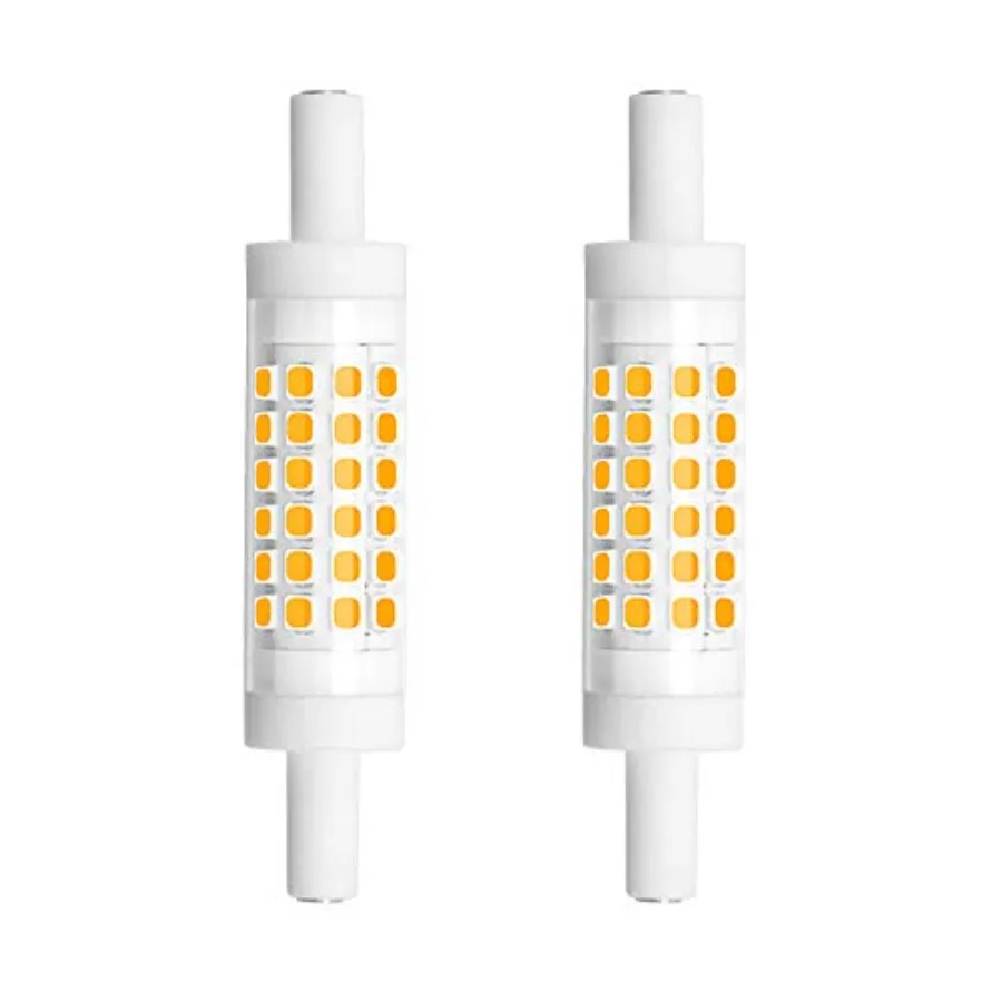 Dimmable 78mm R7S LED Light Bulb - Double Ended J78 T3 R7S LED Floodlight - 5W 45W Halogen Bulb Equivalent 3000K for Floor Lamp