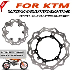 Motorcycle 260MM Front 220MM Rear BRAKE DISC Kit for KTM XC XCF XCW SX SXF EXC EXCF TPI Six Days 125 200 250 300 450 500 2024