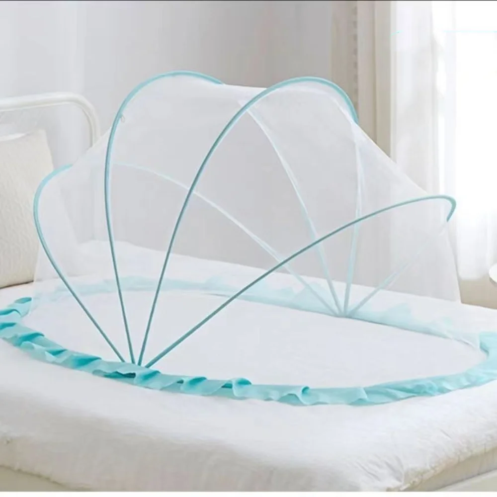 Mosquitera plegable para cama, cubierta de plástico para mosquitos, yurta, accesorios para bebés, novedad