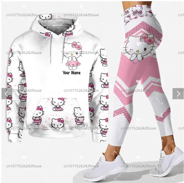 Customize Minnie 3D Hoodie Women\'s Hoodie Set Mickey Yoga Pants Sweatpants Women\'s Disney Yoga Hoodie Leggings Fashion Tracksuit