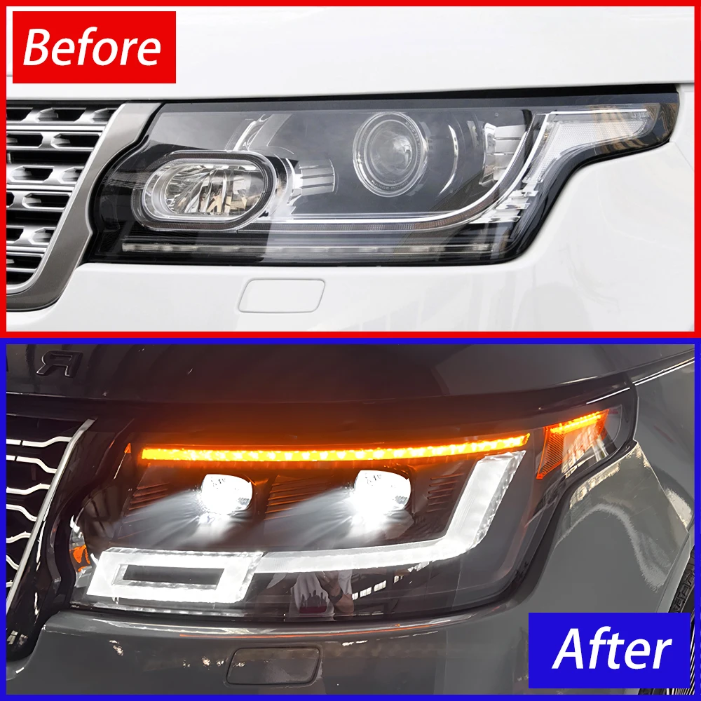 For Land Rover Range Rover Executive 2013-2017 LED Auto Headlights Assembly Upgrade Dynamic 2 Projector Lens Tool Accessories