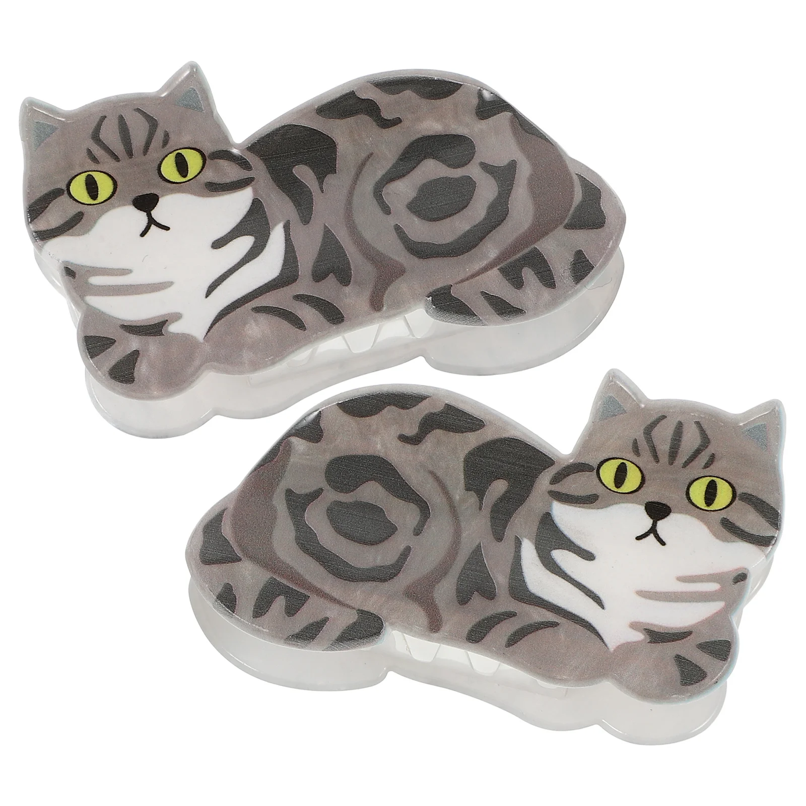 

2 шт., заколки для кошачьих волос, заколки для волос с маленькими животными, декоративные заколки для густых вьющихся тонких волос, зажим для когтей животных для женщин и девочек