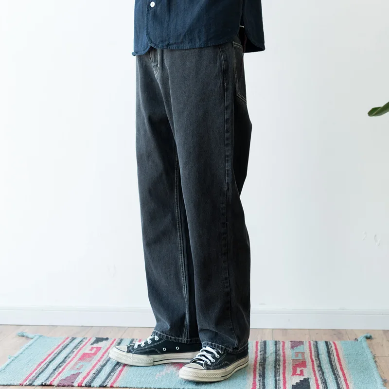 

You Town весна осень свободные прямые джинсы мужские молодежные модные брендовые повседневные американские винтажные джинсы свободного покроя