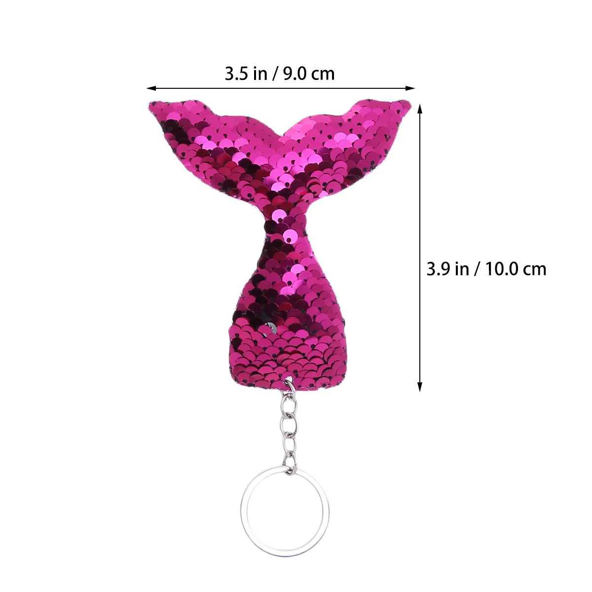 5Pcs Little Mermaid Keychain For Bag Decoration Keychain Christmas Stocking Stuffers Sequin Double Sided Shiny