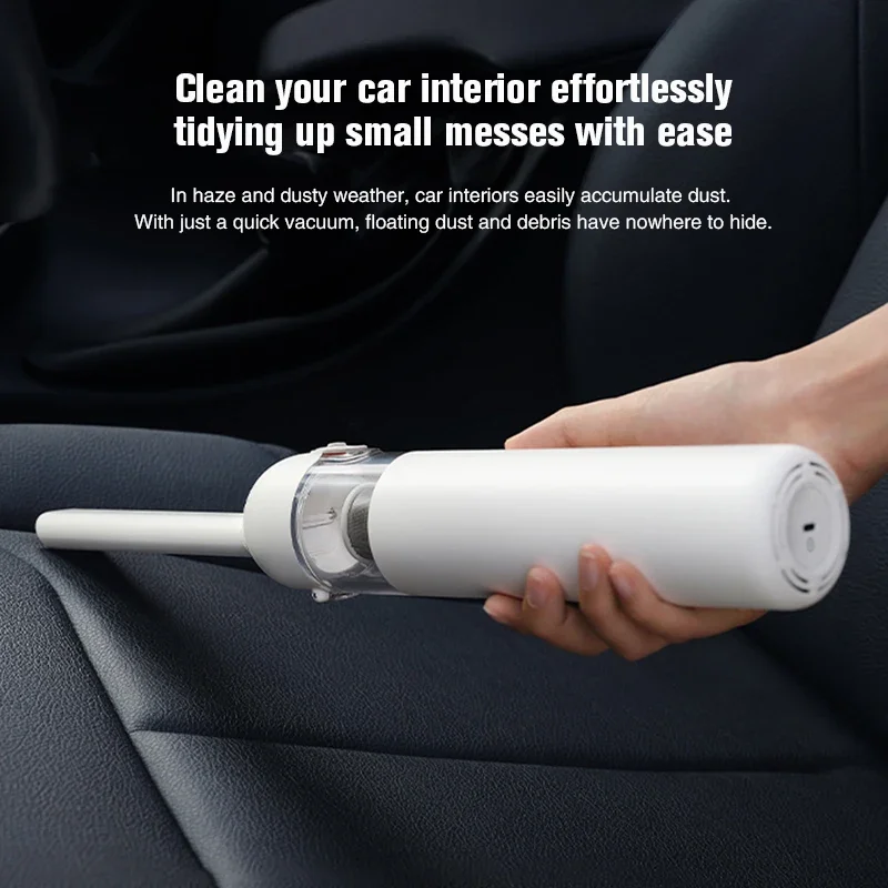 Xiaomi Mijia Portable Car Vacuum Cleaner Mini Handheld Wireless Cleaning Machine for Home Auto Supplies 13000Pa Cyclone Suction