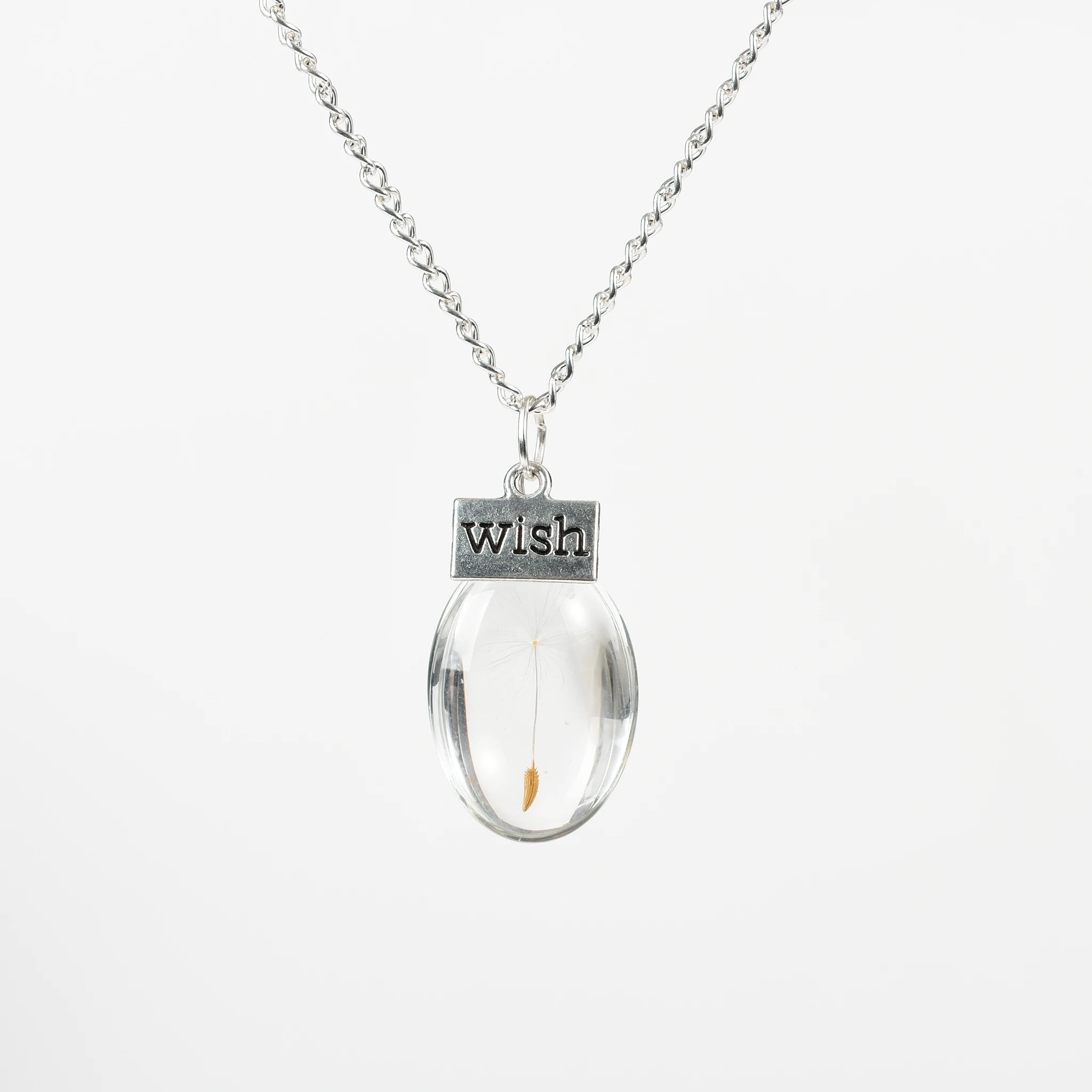 

Clear Quartz Crystal Dandelion Wish Necklace