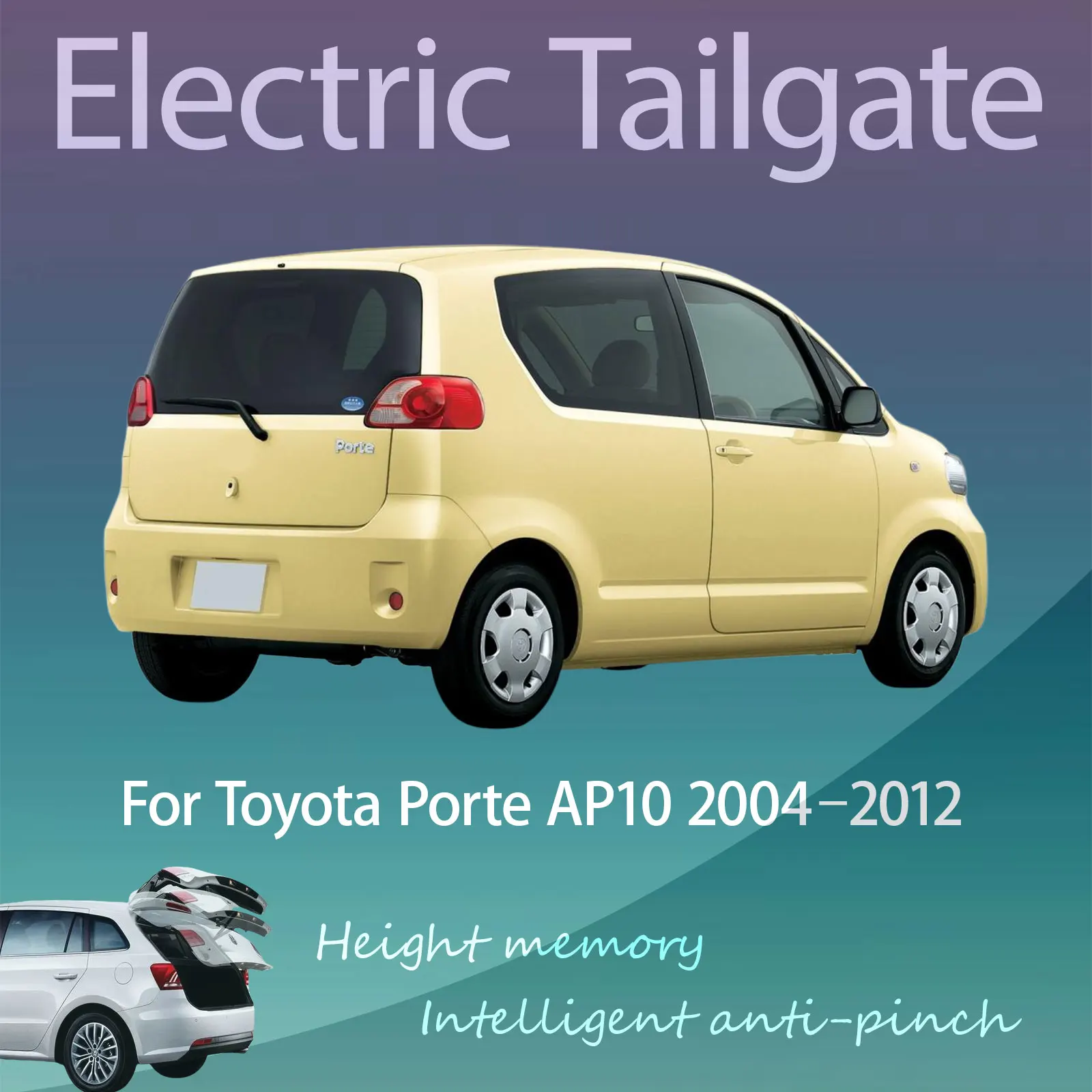 For Toyota Porte AP10 2004–2012 Electric Tailgate with Sensor Trunk Anti-pinch Memory Height Intelligent Operation