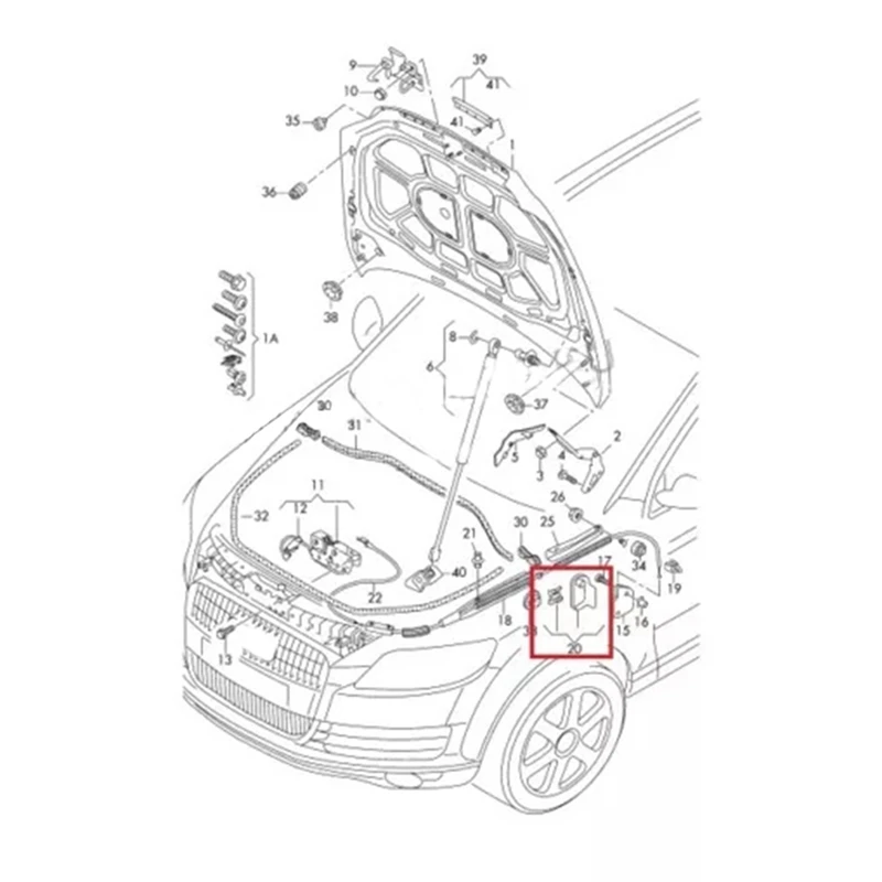 Car Hood Bonnet Actuating Lever Release Handle Cover For  Q7 2007-2015 VW Touareg 4L1823533A 4L1 823 533 A