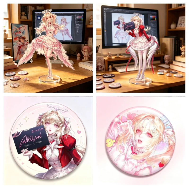 Acrylic Stand ‌Figure Model Path To Nowhere‌ Periphery Phanuel‌ Standing Sign Brooch Decoration Desktop Ornament Exquisite Gifts