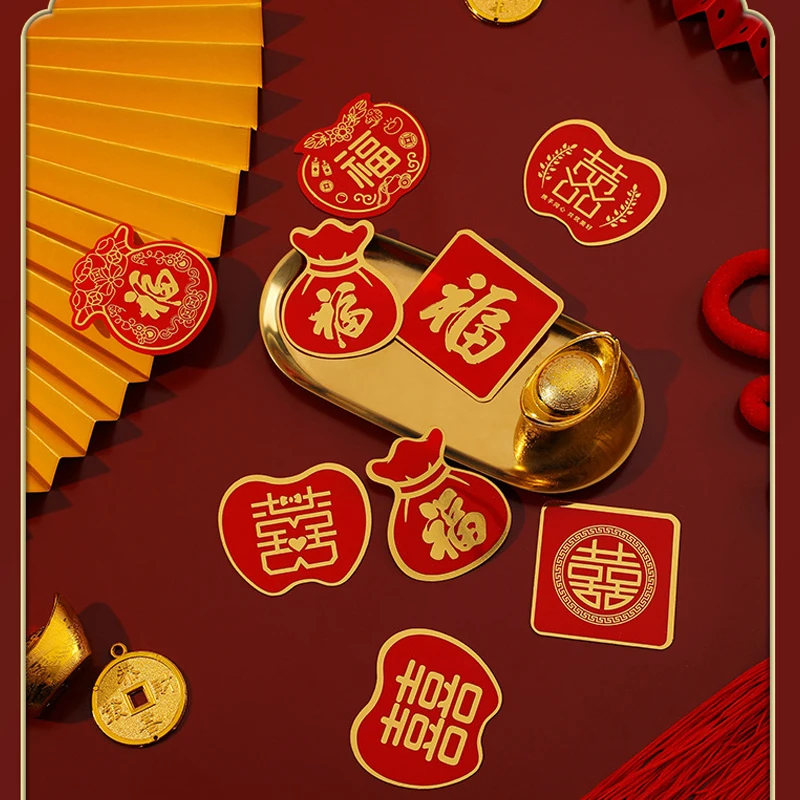 

6/10 Patterns Randomly Chinese Traditional New Year Style Hooks, New Year Decorations, Practical Hooks.