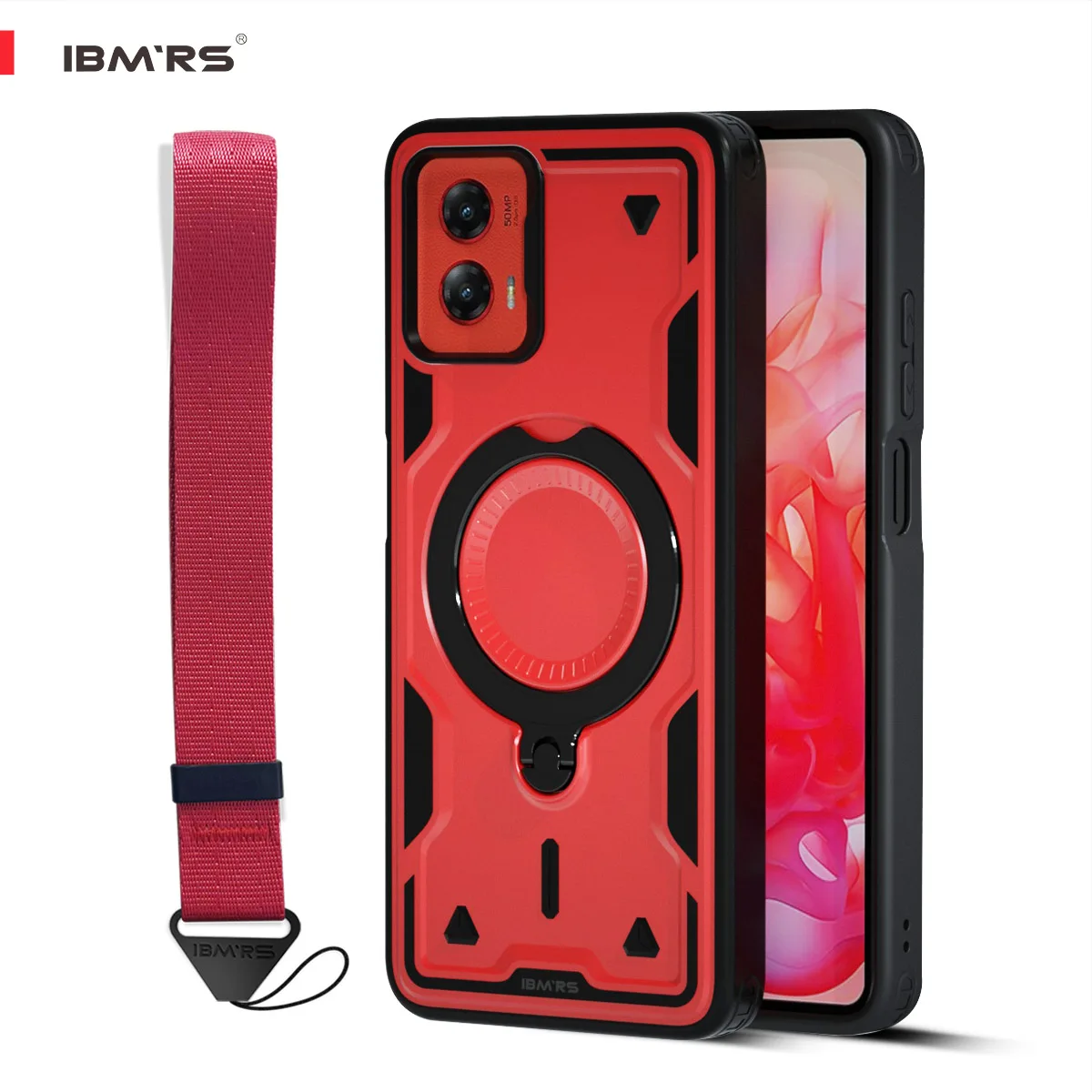 

For Motorola Edge 5G 2024 Case, Shockproof Phone Cover with Magnetic Ring & Kickstand,Military Grade Protective