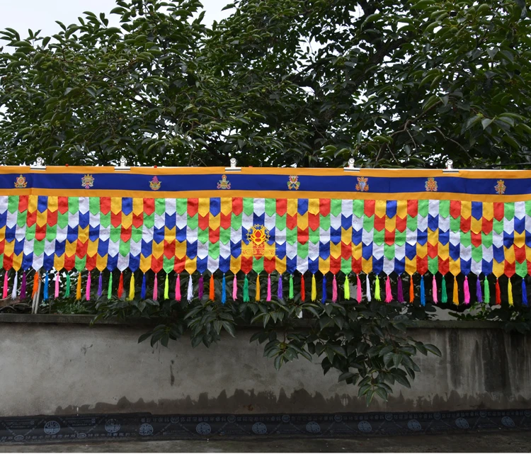 500CM long Wholesale Buddhist supply Buddhism Temple HOME buddha Hall Wall decorative Enclosing Banner curtain Tapestry drapery