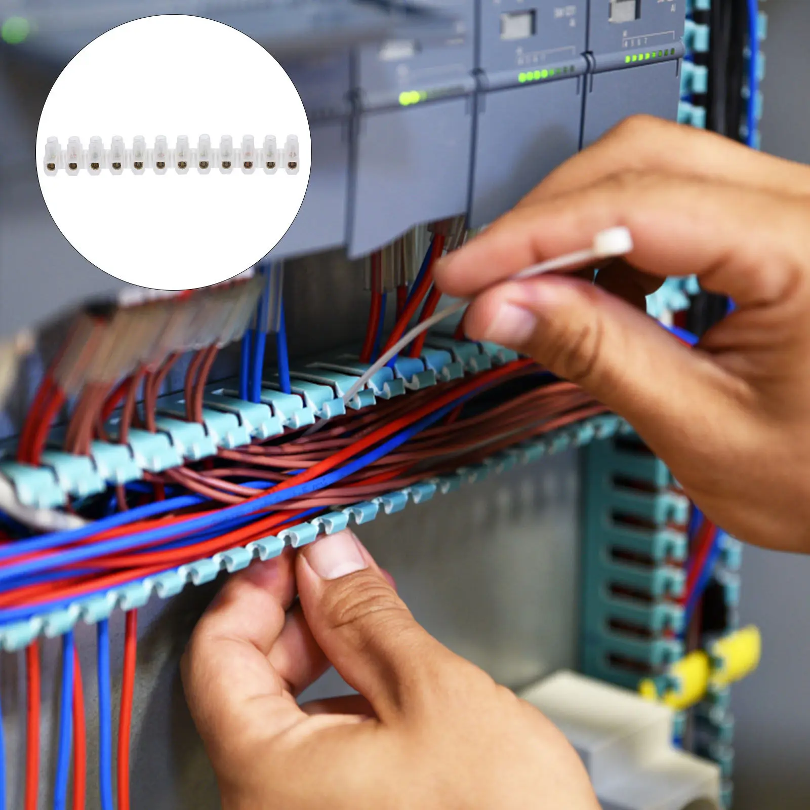 10Pcs U Type Terminal Block Screw Type Quick Connect 3A Electrical Cable Connector 380V Wiring Terminal Strip High Impact