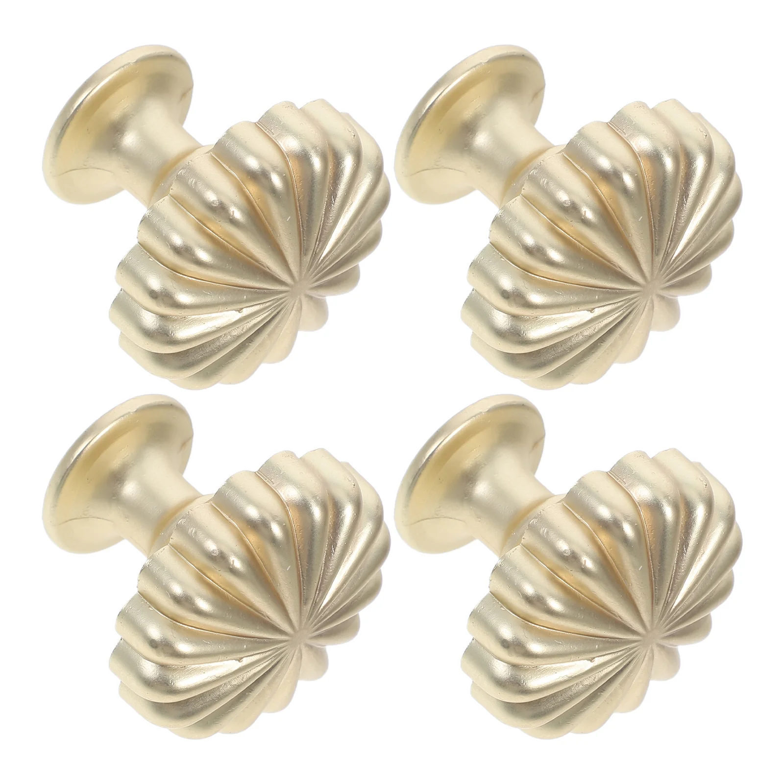 

4Pcs Gold Copper Pumpkin Knobs Cabinet Pulls Vintage Brass Decorative Kitchen Dressers Drawer Handles Gold Drawer Pulls
