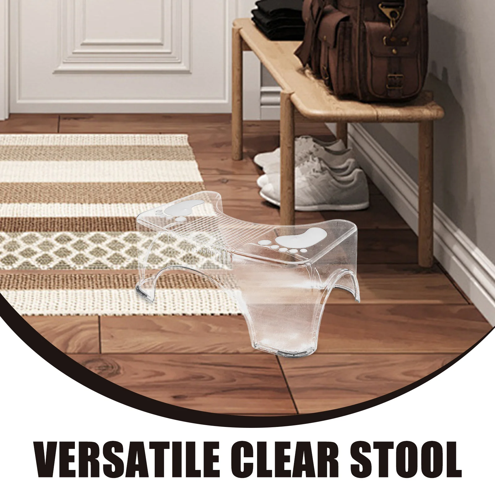 المرحاض القدم الحمام القرفصاء نونسليب خطوة البراز مسند القدمين للبالغين صغيرة المحمولة دش البراز الاستخدام المنزلي #6