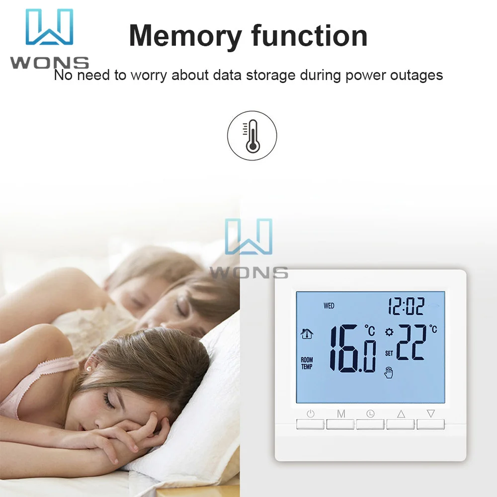 Thermoregulator Programmable Without Wire Room Digital Smart Thermostat Termostat for Boiler Floor Water Heating Termostato