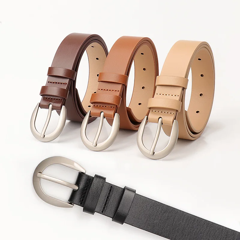 

New Style Minimalist Trend Belt Female Fashion Versatile Senior Sense of Ladies Belt with Even Coat Waist Belt