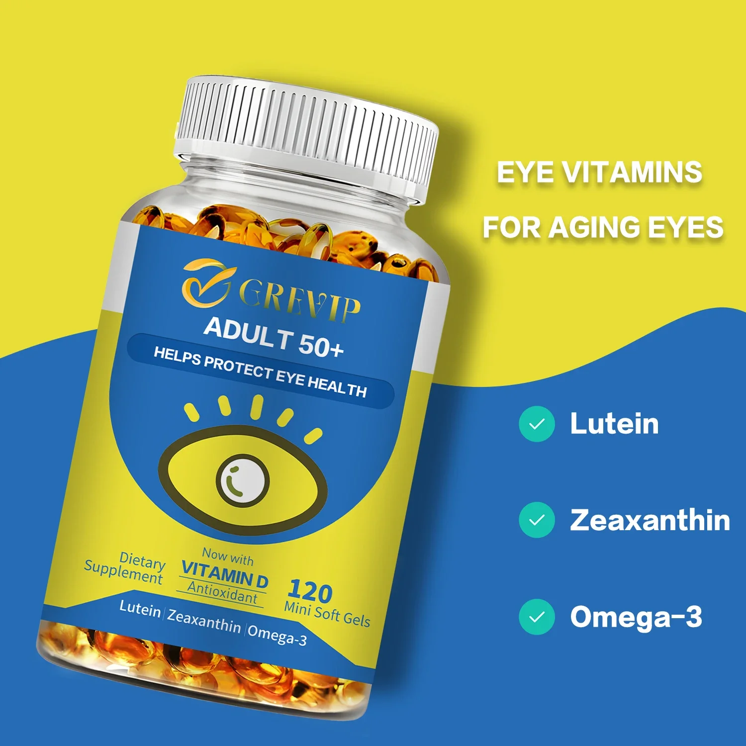 ADULT 50 + Helps Protect Eye Health - Maintain Eye Health, Relieve Dryness, Anti-oxidation