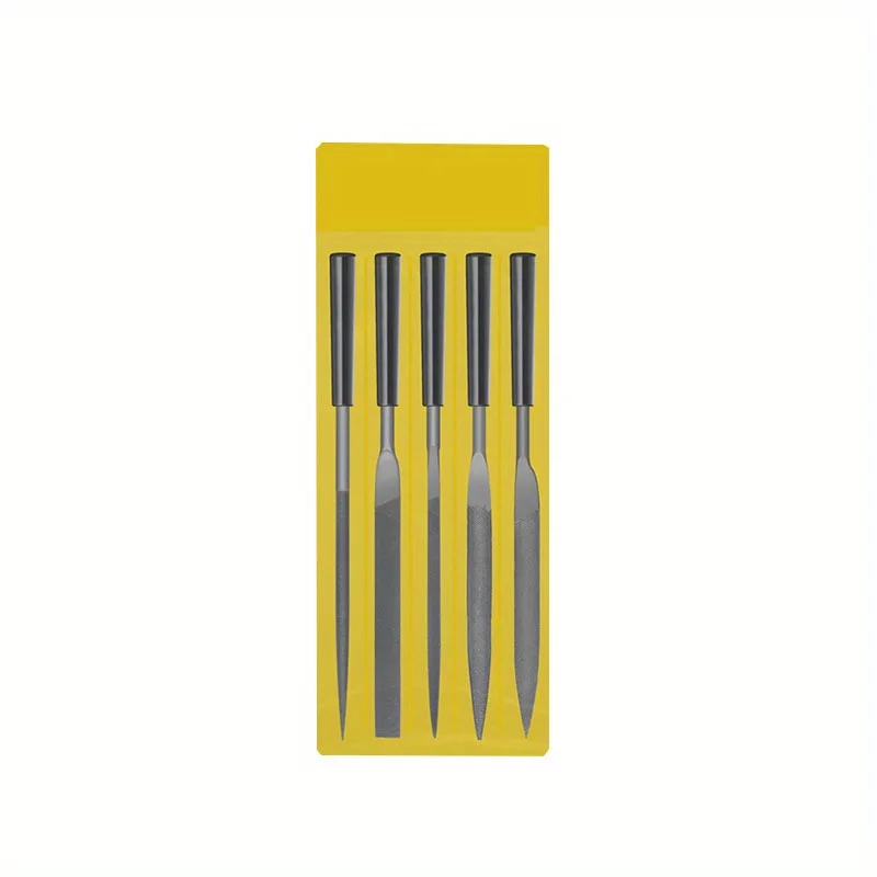 Small set of mixed file, steel file, metal polishing small file, triangular semi-circular flat file, mini polishing tool