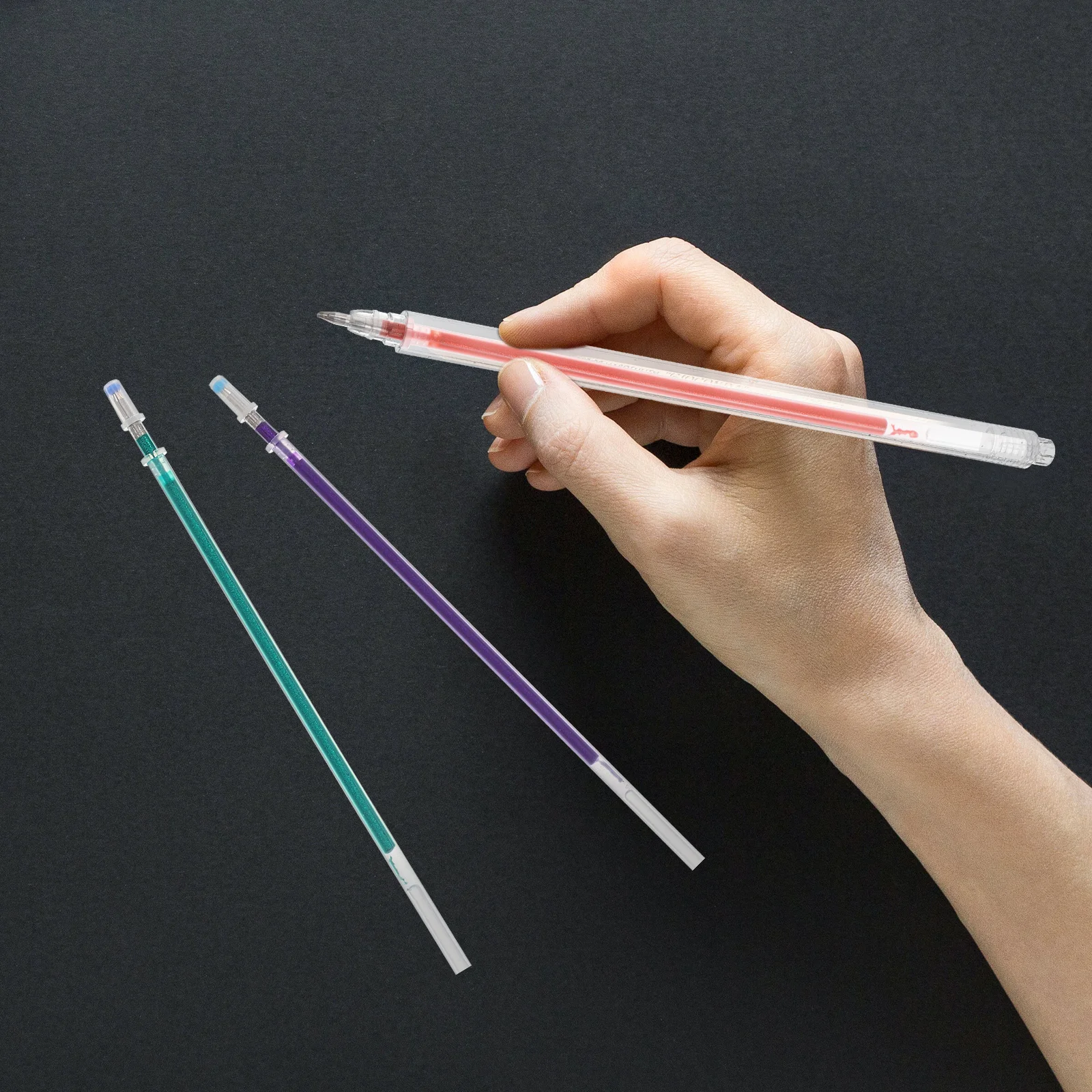 

12Pcs Premium Glitter Pen Refills Fine Tip Gel Pens Refill for Office School Use Leak Resistant Plastic Refills Smooth Writing