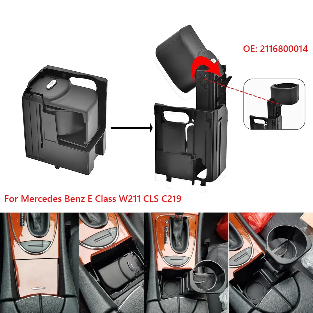 

Car Center Console Water Cup Holder Drink Stand Beverage Holder For Mercedes Benz E Class W211 CLS C219 2116800014 B66920118