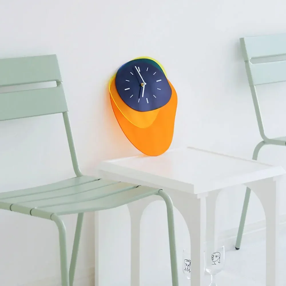 Nordic Minimalist Art Design Wall Clock Living Room Home Bedroom Decoration Acrylic Personality Simple Wall-Mounted Watch