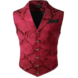 Spring and Autumn Foreign Trade New Men's Vest Medieval Clothing Retro Gothic Long Dress Vest Halloween Clothing