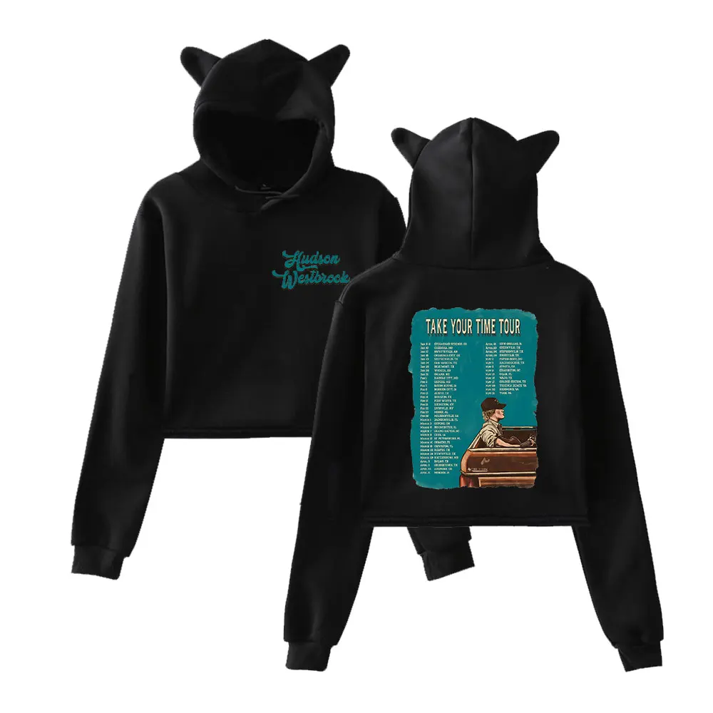 

Hudson Westbrook Merch Take Your Time Tour Crop top Women Long Sleeve Hoodie Sweatshirt