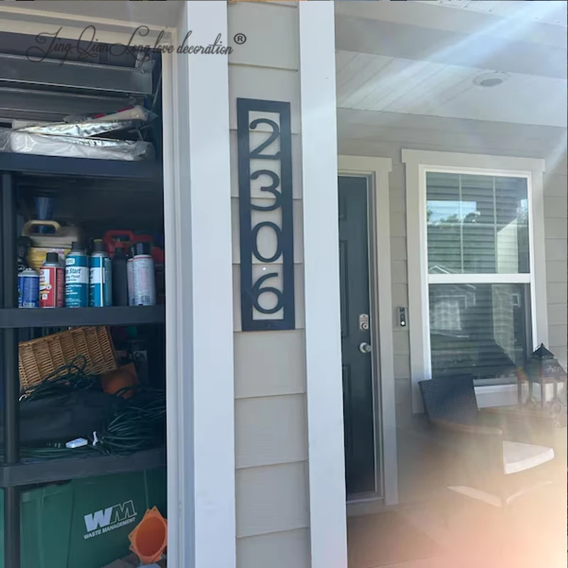 Custom Address Marker - Vertical House Number - Metal Address SignPersonalised Wooden Letters  wall decor playroom sign Inspired