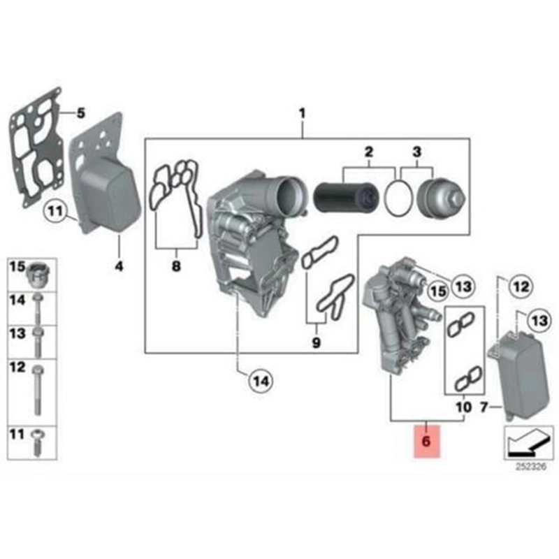 Boîtier de Filtre à Huile pour BMW, Pièce de Remplacement Compatible avec les Séries 1, 2, 3, 4, 5, 6, 7, X5, X6, 2L, 3L, 11428507694, 8507694