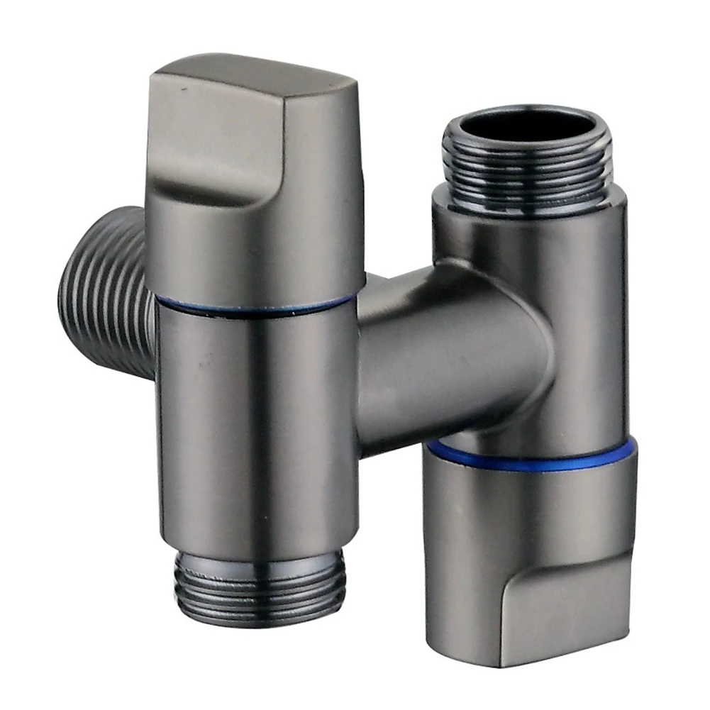Dual Control Angle Valve One Inlet And Two Outlet Double Control Angle Valve Double Head Faucet Washing Machine Home Appliances