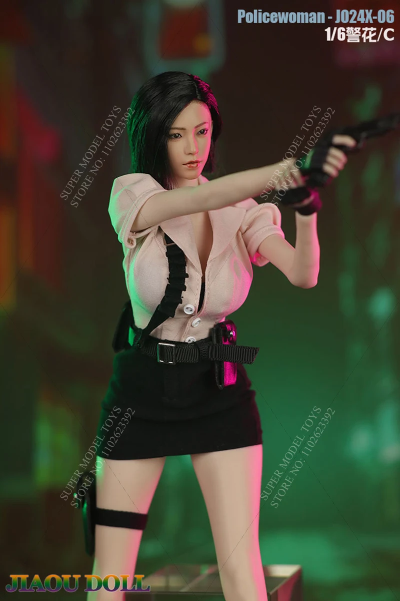 Jupe de soldat pour femme, chemise Slim, mode, uniforme de Police de beauté, ensemble de vêtements pour poupée d'action de 12 pouces, échelle JO24X-06, 1/6