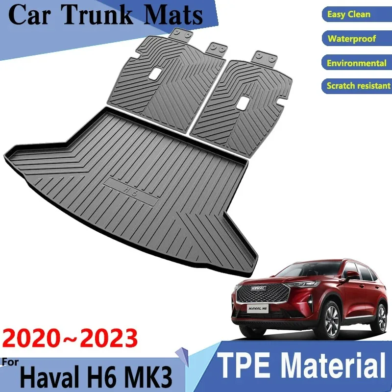 

Car Trunk Mat TPE Material for Haval H6 Accessories 2020~2023 2022 MK3 Car Easy Clean Rear Cargo Tray Trunk Rear Pad Accessories