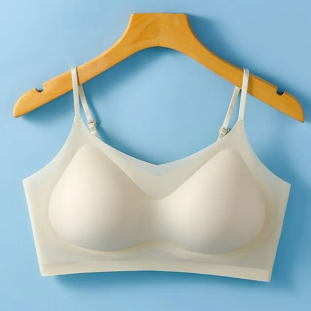 

Comfortable Close-fitting Seamless Bra Anti-sagging Shockproof Brassiere for Women Beautiful Back Wireless Deep V Bra Lady