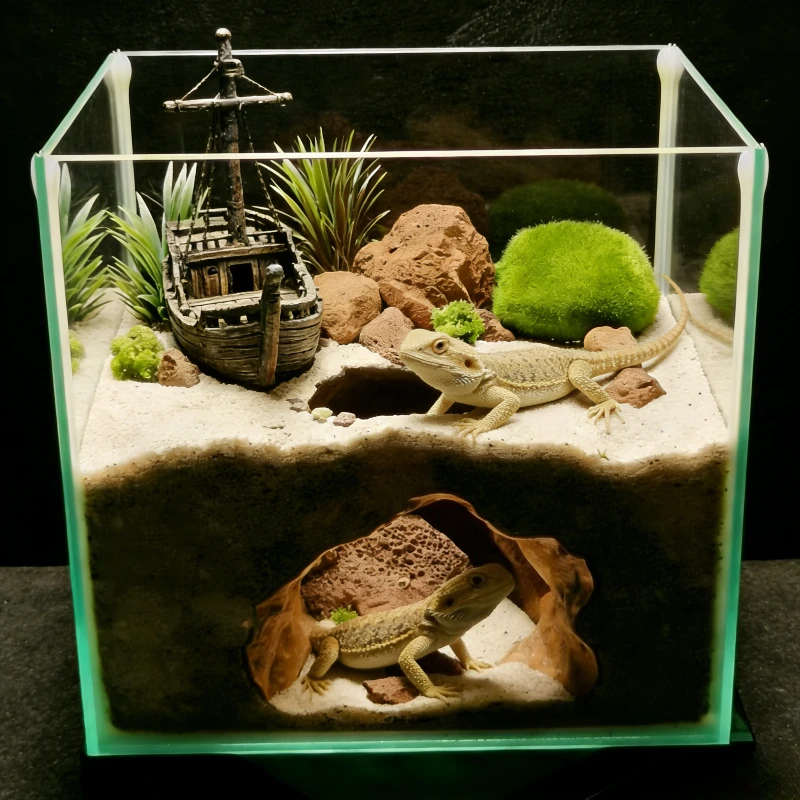 

Аквариумный орнамент Sinkhole Cave - рыба, креветка, черепаха, убежище для рептилий, амфибийского террариума