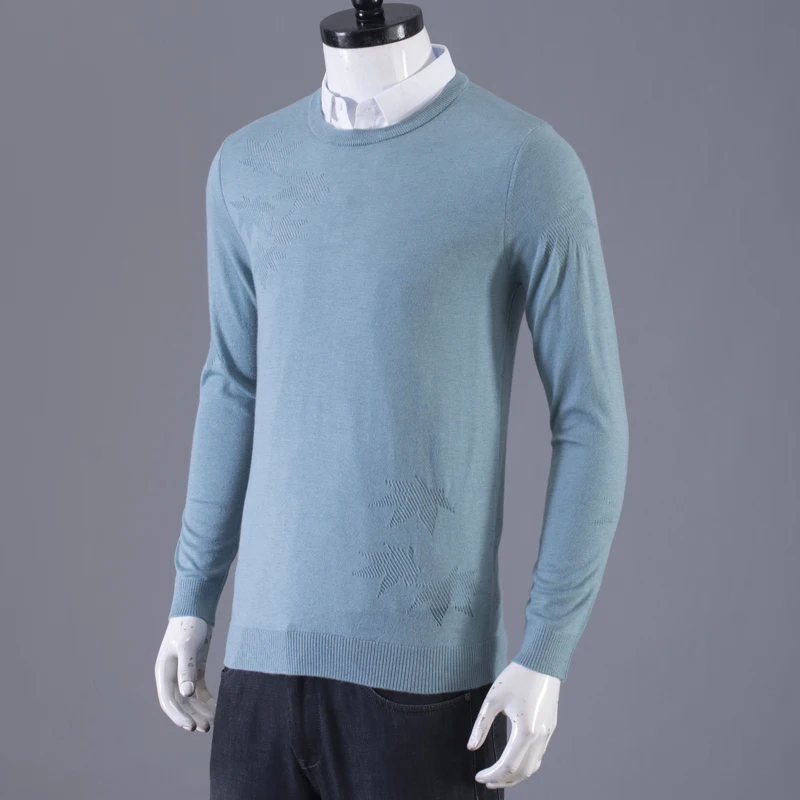 سترة رجالية راقية محبوكة ومفرغة، قميص أساسي للتنسيق، موديل ربيعي خريفي كاجوال بأكمام طويلة وتصميم مستقيم، أزياء شبابية عصرية